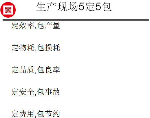 正睿咨詢在福斯特推行的生產現場的5定5包